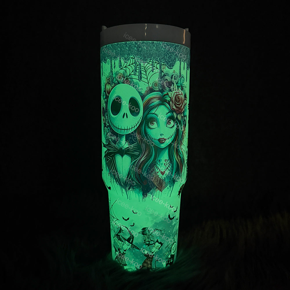 🌌 40oz Jack & Sally Travel Tumbler