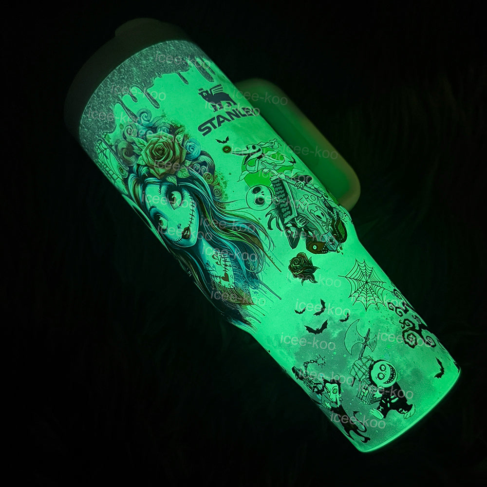 🌌 40oz Jack & Sally Travel Tumbler