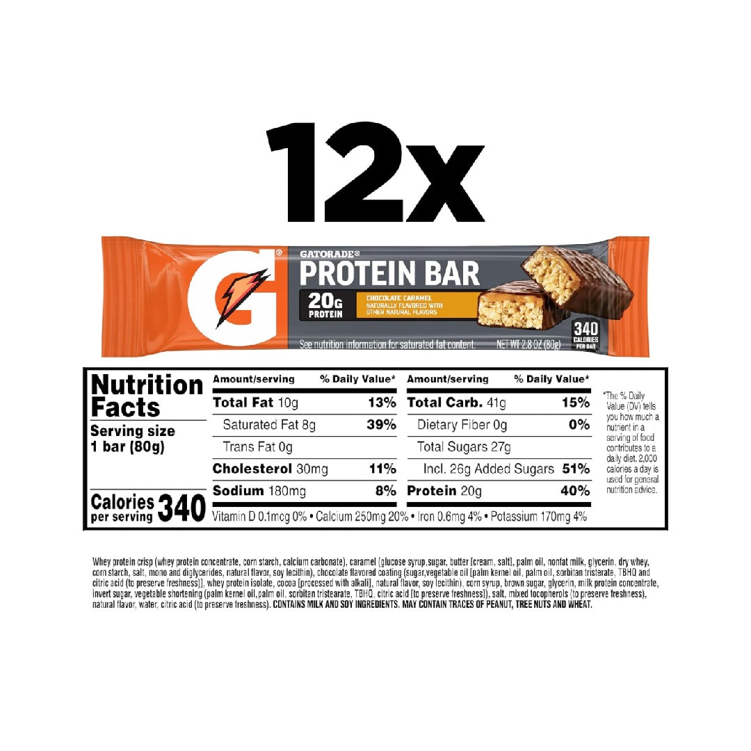 Gatorade Whey Protein Recover Bars, S'mores, 12 Count(Pack of 1)