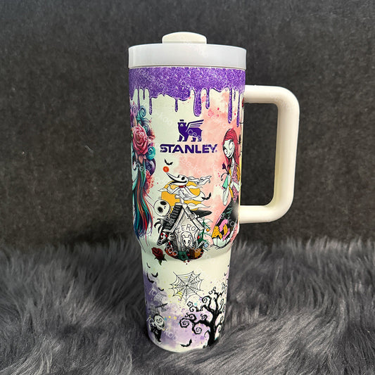 🌌 40oz Jack & Sally Travel Tumbler