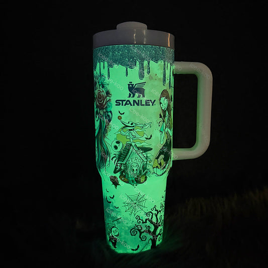 🌌 40oz Jack & Sally Travel Tumbler
