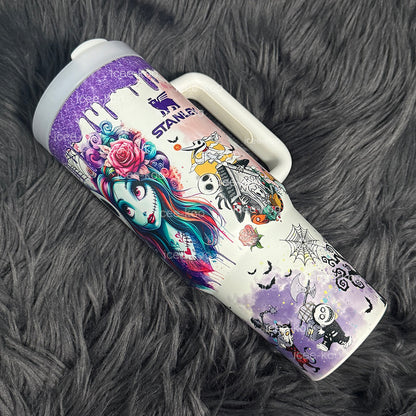 🌌 40oz Jack & Sally Travel Tumbler