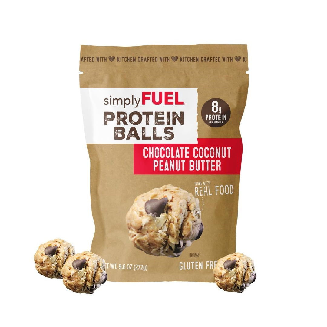simplyFUEL Whole Food Protein Balls - Chocolate Chip Cookie Dough Snacks - 8g Protein Snack