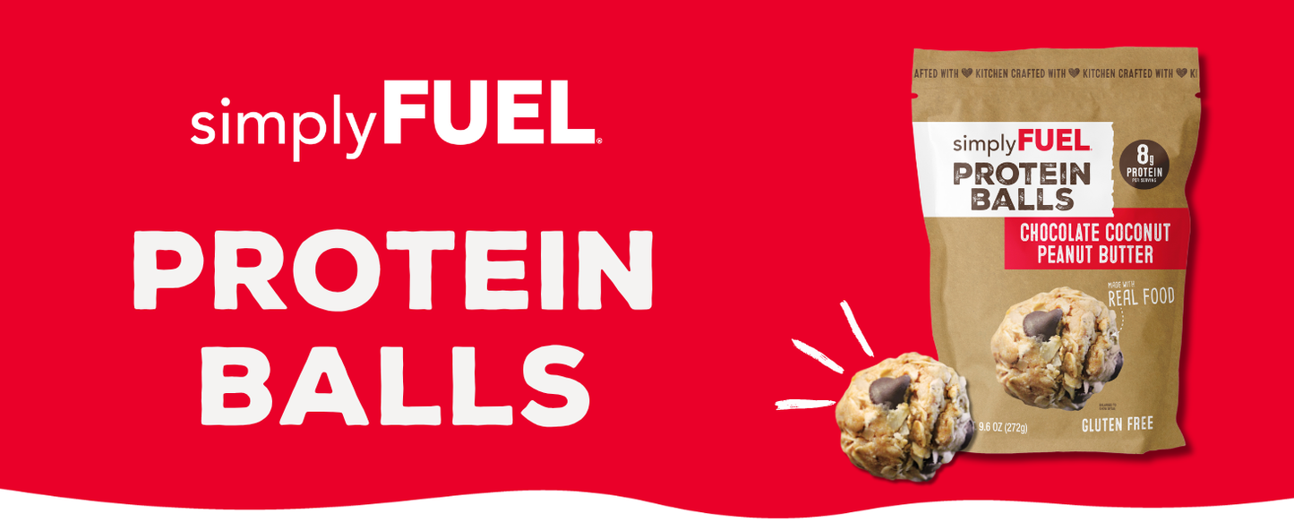 simplyFUEL Whole Food Protein Balls - Chocolate Chip Cookie Dough Snacks - 8g Protein Snack