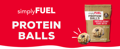 simplyFUEL Whole Food Protein Balls - Chocolate Chip Cookie Dough Snacks - 8g Protein Snack
