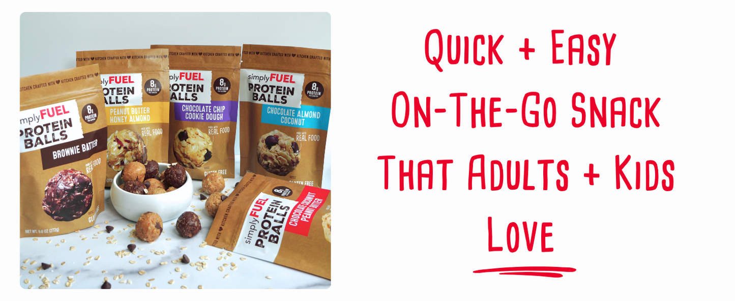 simplyFUEL Whole Food Protein Balls - Chocolate Chip Cookie Dough Snacks - 8g Protein Snack